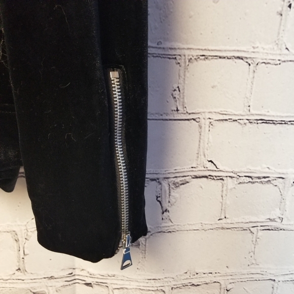 Lane Bryant black stretch velvet moto jacket new - Picture 3 of 9